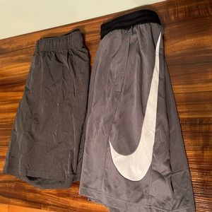 Grey athletic shorts